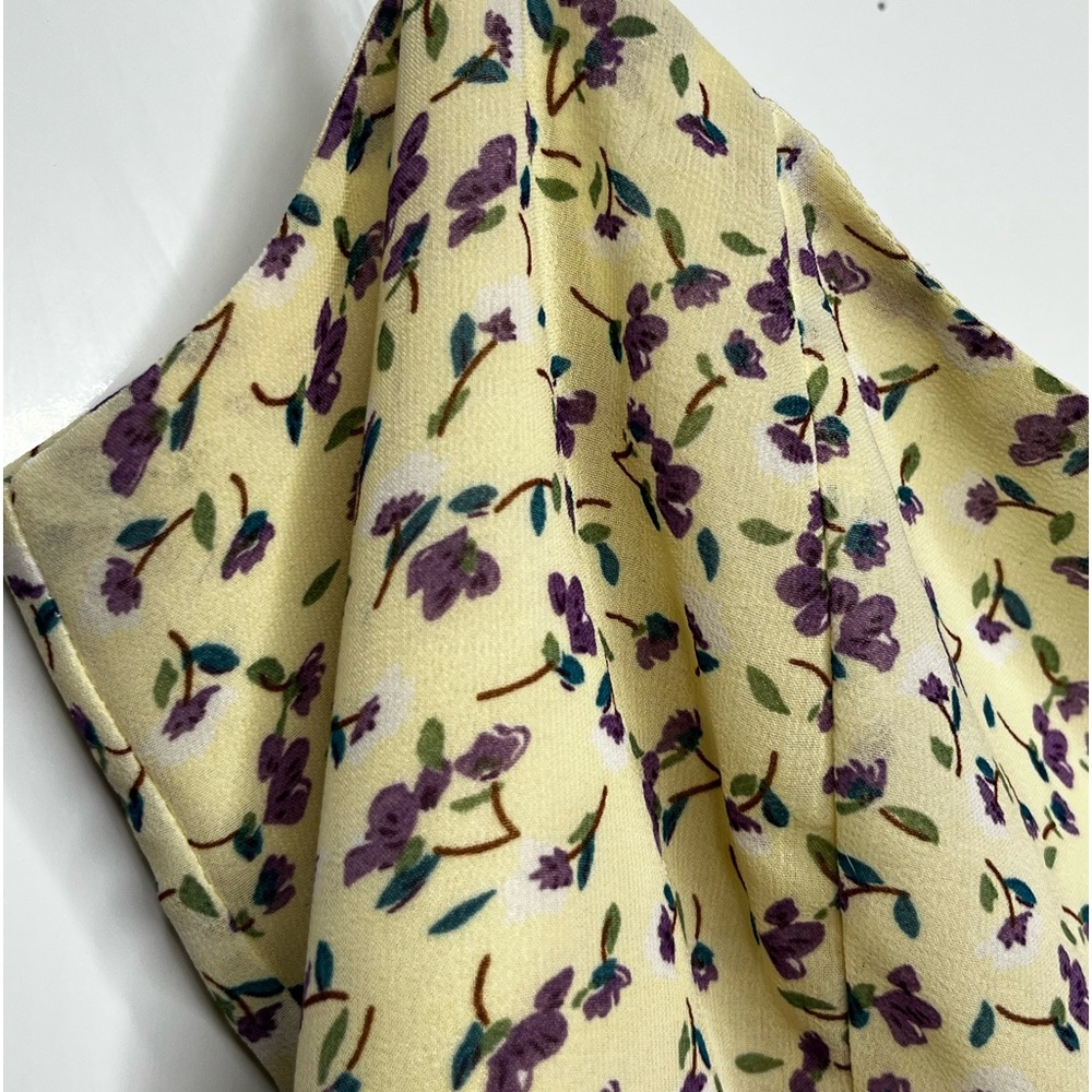 Nasty Gal Floral Yellow and Purple Short Mini Dress - Picture 2 of 5